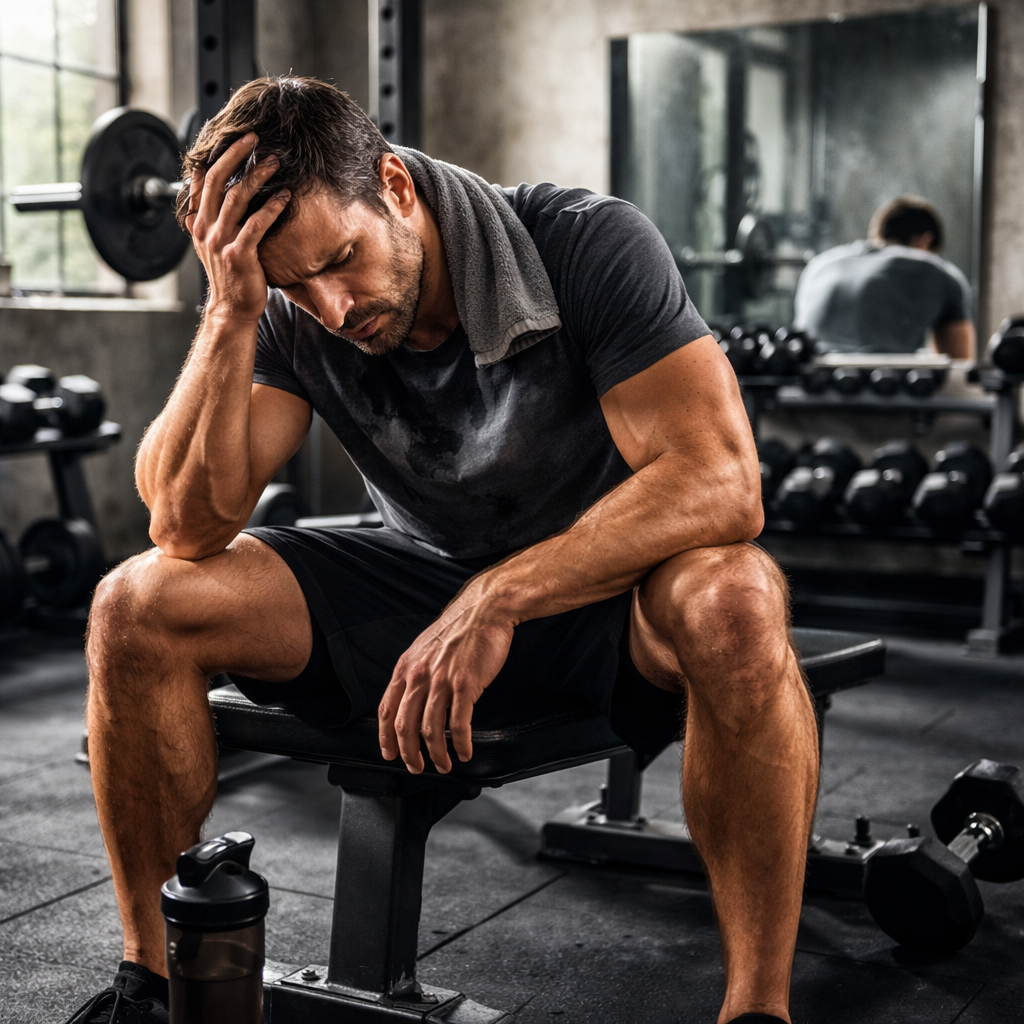 Man frustrated with low energy and ineffective supplements